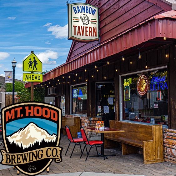 MT. HOOD BREWING CO. RAINBOW TAVERN EXTERIOR WITH LOGO