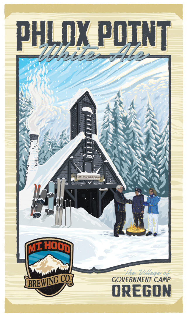 MT. HOOD BREWING CO. PHLOX POINT WHITE ALE BEER POSTER