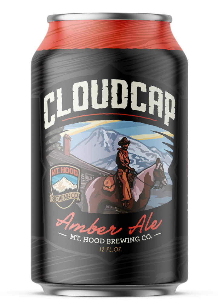 12OZ CAN OF MT. HOOD BREWING CO. CLOUDCAP AMBER ALE