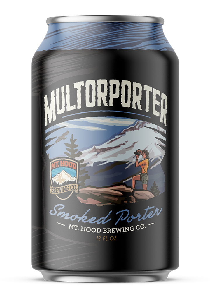 12OZ CAN OF MT. HOOD BREWING CO. MULTORPORTER SMOKED PORTER